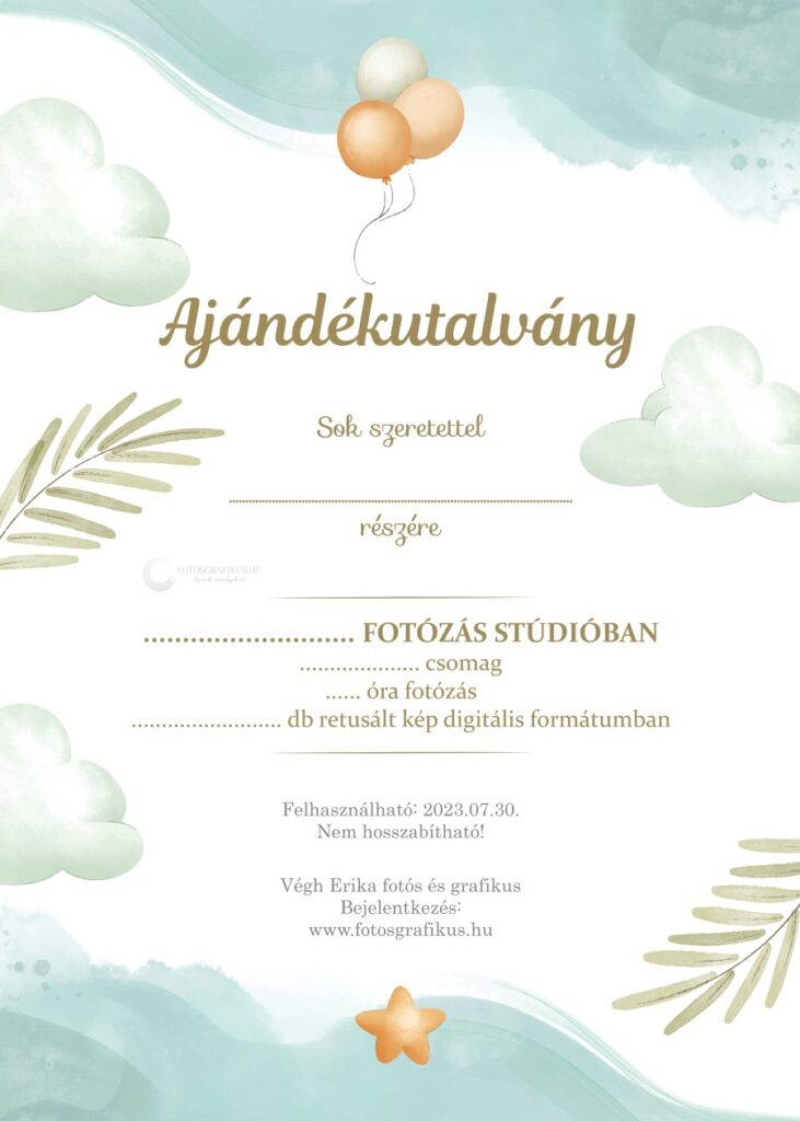 fotózás ajándékutalvány