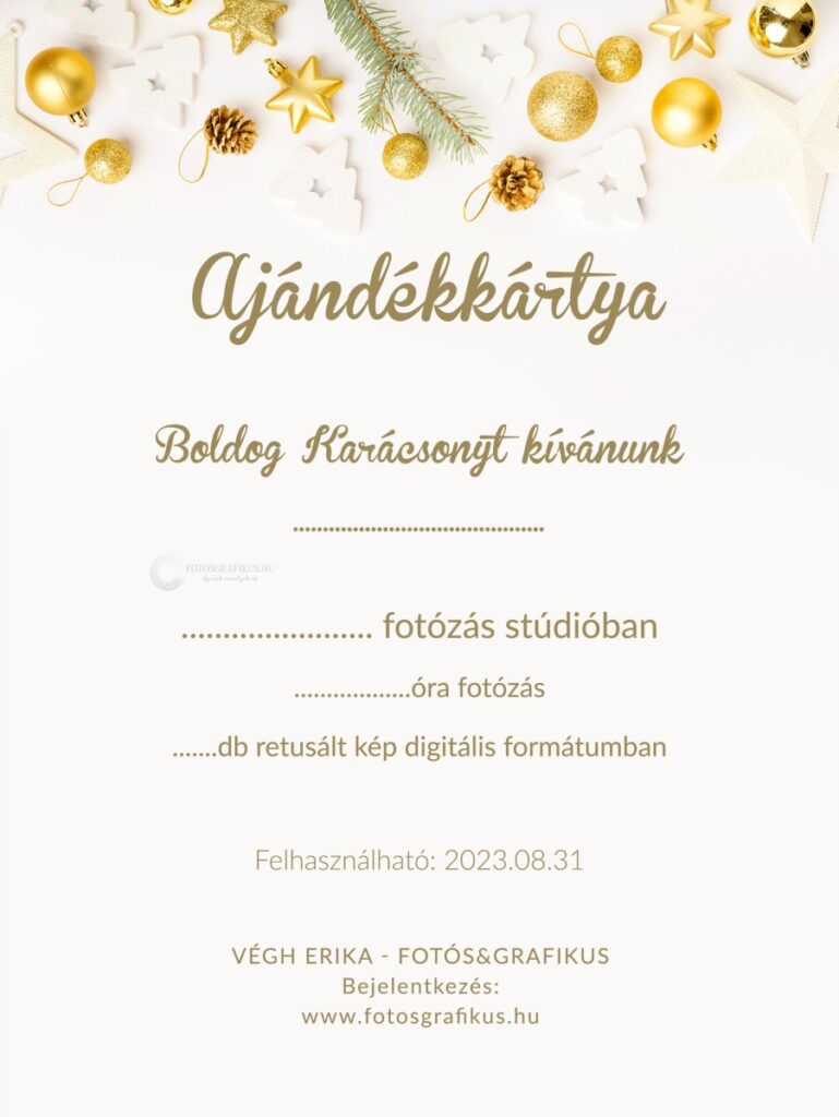 fotózás ajándékutalvány
